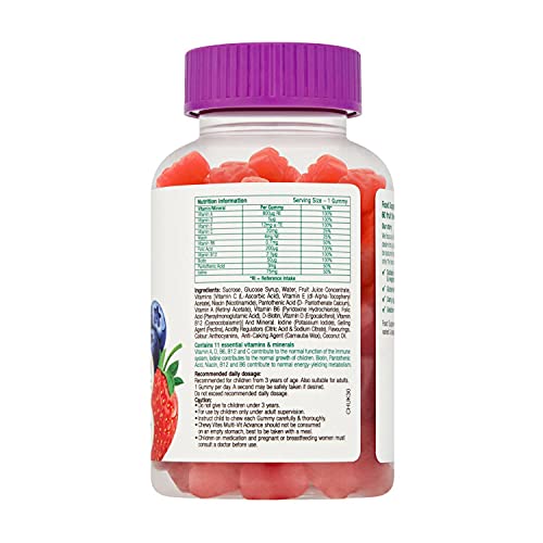 Chewy Vites Kids Multivitamin Advance 60 Gummy Vitamins | 11 Essential Nutrients CHEWY VITES