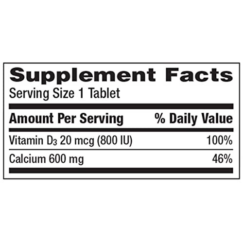 Caltrate 600 Plus D3 Calcium and Vitamin D Supplement Tablets, Bone Health Supplements