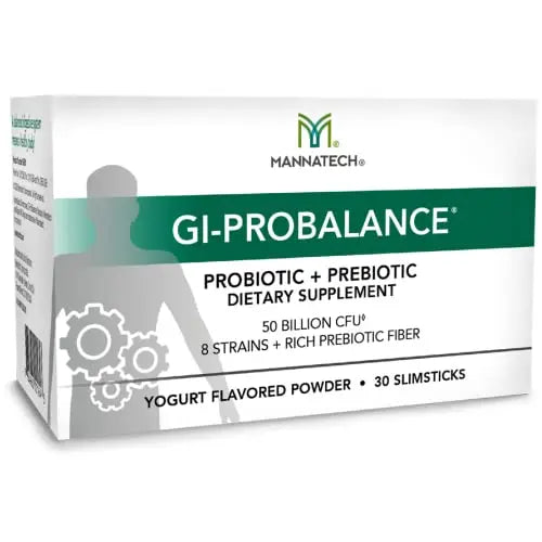 Mannatech Prebiotics and Probiotics, 30 Slimsticks, Yogurt Flavor, GI-ProBalance w/MannaBiotic Blend