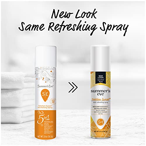 Summer's Eve Tahitian Sunset Daily Feminine Spray, 2 oz, 6 Pack Summer's Eve