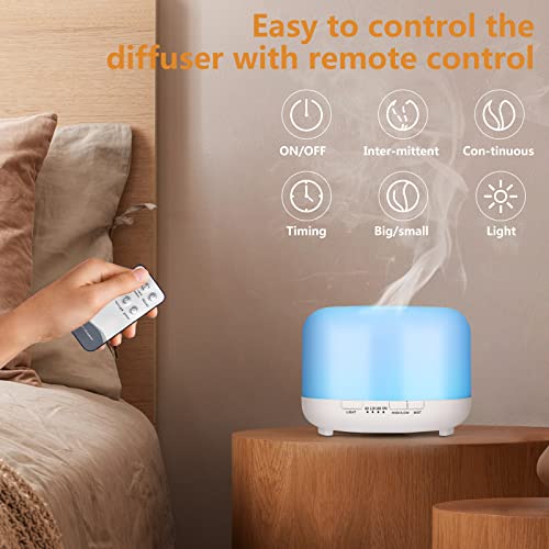 Hianjoo 450ml Essential Oil Diffuser, Electric Aroma Ultrasonic Aromatherapy Fragrant Oil Hianjoo