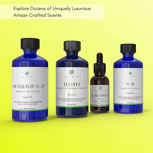 SLK Aroma, Santal Aroma Diffuser Oil, No. 26, Ultra Luxury Niche Blend of The Finest Essential Oils SLK Aroma