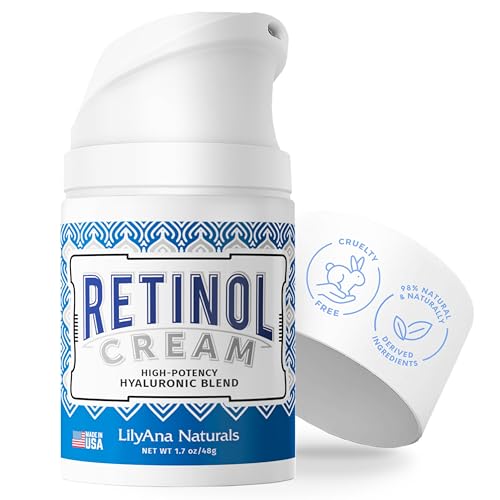 LilyAna Naturals Retinol Cream - Made in USA, Anti Aging Moisturizer for Face and Neck