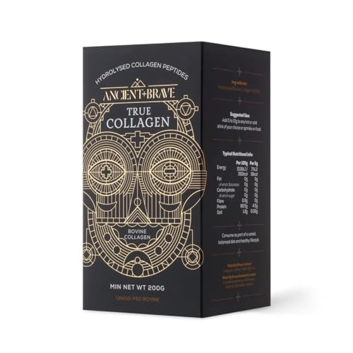 Ancient + Brave True Collagen 200g - Grass-Fed Bovine Collagen Powder - 100% Hydrolysed Collagen Peptides Ancient + Brave