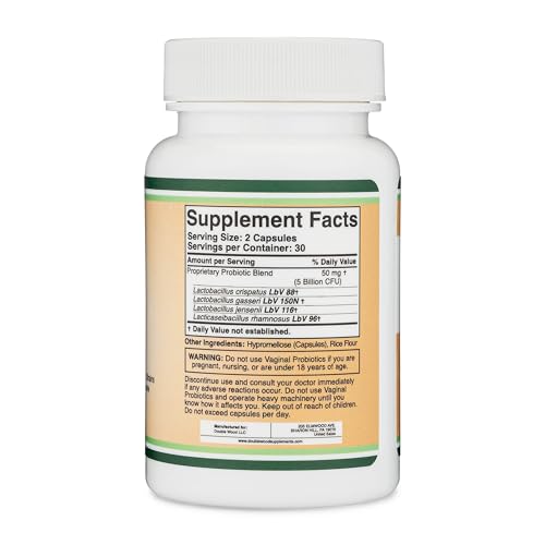 Vaginal Probiotics for Women - Four Probiotics Clinically Studied for Vaginal PH Balance Double Wood Supplements