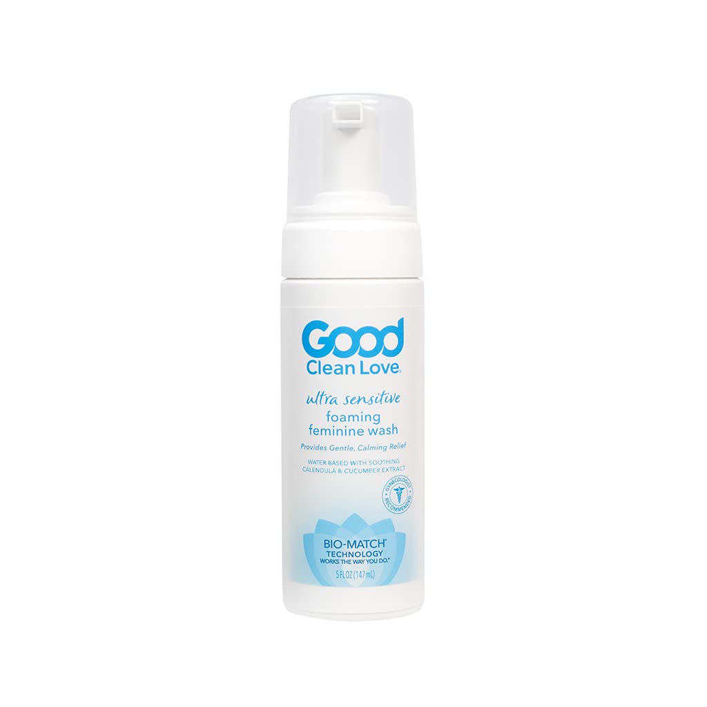 Good Clean Love Ultra Sensitive Foaming Feminine Wash, pH-Balanced Vaginal Soap for Women Good Clean Love