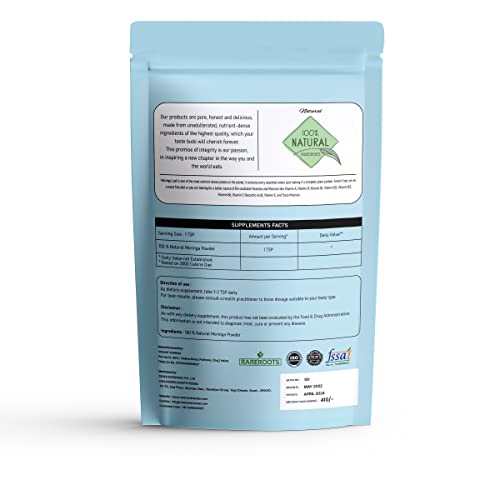 RAREROOT Moringa Leaf Powder for Weight Loss - 250g RAREROOT