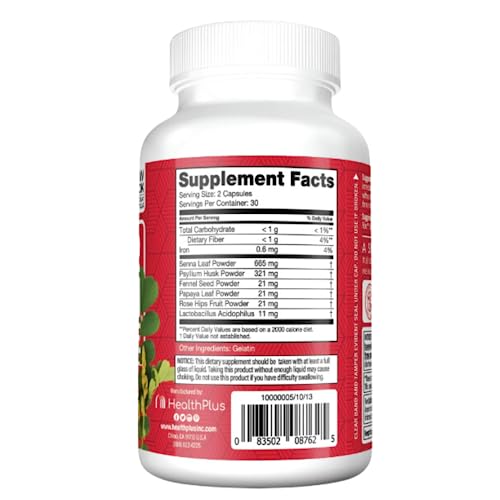 Health Plus Super Colon Cleanse Digestive Support | Constipation Relief to Reduce Bloating Health Plus