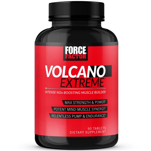 Force Factor Volcano Extreme Pre Workout Nitric Oxide Booster Supplement for Men 
