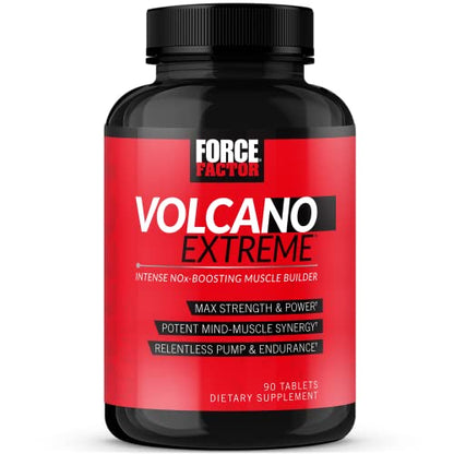 Force Factor Volcano Extreme Pre Workout Nitric Oxide Booster Supplement for Men 