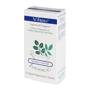 Vitanica, V-Fresh, Vaginal pH Support, 6 Suppositories