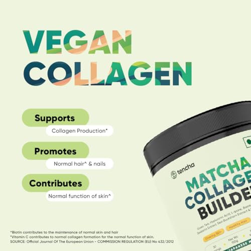 Collagen Supplements for Women & Men, 30 Servings, 150 GM | 100% Vegan Collagen Powder Tencha