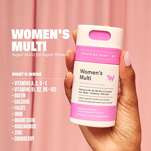 Health By Habit Womens Multi Supplement (60 Capsules) - 23 Essential Vitamins