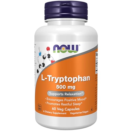NOW Supplements, L-Tryptophan 500 mg, Encourages Positive Mood*, Supports Relaxation