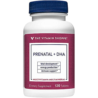 The Vitamin Shoppe Prenatal + DHA Multivitamin, Supports A Healthy Pregnancy & Fetal Development