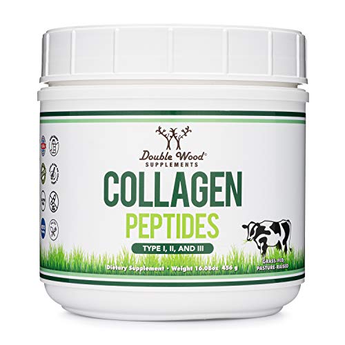 Collagen Peptides Powder - Hydrolyzed Collagen, Keto Safe - 16.08oz - Multi Type 1, 2 Double Wood Supplements