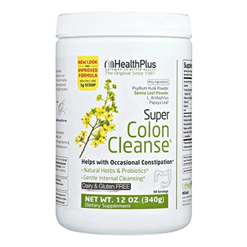 Health Plus Super Colon Cleanse - 10-Day Cleanse - Detox, Gluten Free, Dairy Free