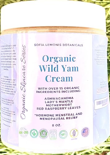 Organic Wild Yam Cream 15 Vitamins & Herbs Hormonal PCOS Menopause Period relief My Store