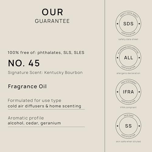 VINEVIDA [16 Fl Oz] Kentucky Bourbon Fragrance Oil for Cold Air Diffusers, Essential Oils for Diffuser Oil