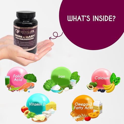 Morlux Naturals Prenatal Multivitamin, Prenatal Vitamin & Minerals Supplement for Before Morlux Naturals