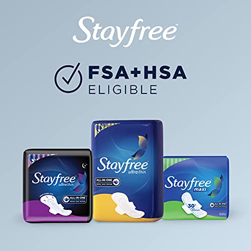 Stayfree Maxi Pads for Women, Super - 66 Count Stayfree