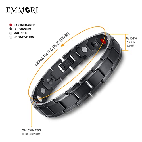 EMMORI Ultra Strength Magnetic Bracelet - 3,500 Gauss Per Magnet -Magnetic Bracelets Emmori