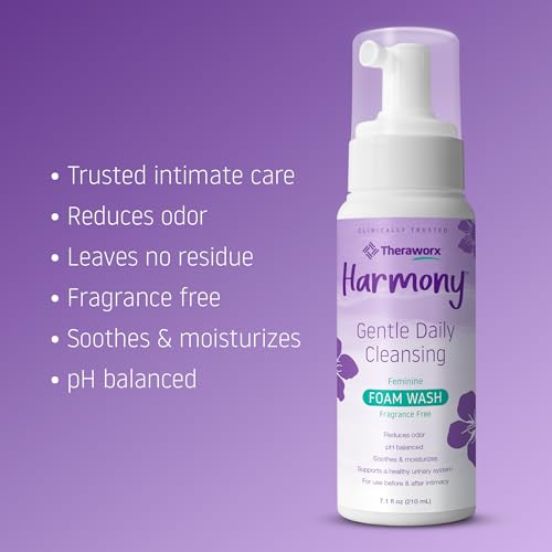Theraworx Harmony Daily Feminine Care Foam, Gentle Daily Cleansing Fragrance Free, Reduces Odor Theraworx