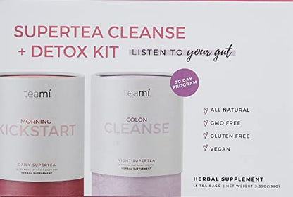 Teami 30-Day Teatox Kit - All Natural Colon Cleanse and Detox Tea - Morning Kickstart