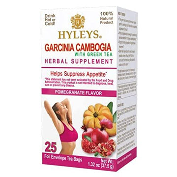 Hyleys Tea Garcinia Cambogia Green Tea with Pomegranate Flavor - 25 Tea Bags