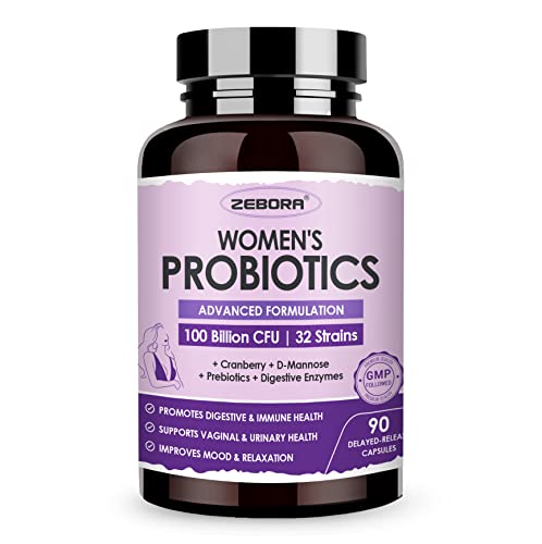Probiotics for Women Digestive Health with Enzymes & Prebiotics 100 Billion | Vaginal Probiotics