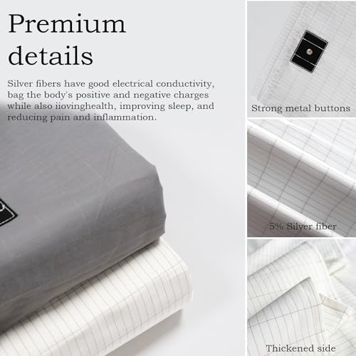 Grounding Sheet, Grounding Mat for Bed with Grounding Cord, Reduce Painful, Inflammation