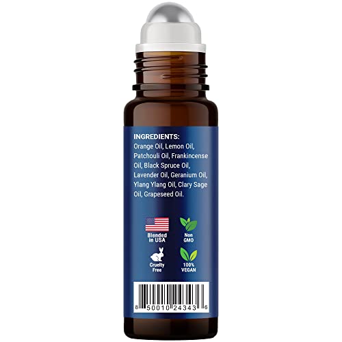 Stress Ease Essential Oil Roll On Blend 10ml - Natural Stress Relief Essential Oils Roll Nexon Botanics