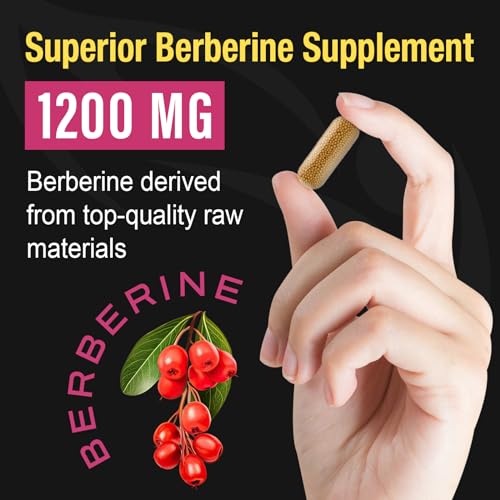 Berberine Supplement 1200mg Berberine HCL - High Bioavailability Microbeadlet Complex Canarata