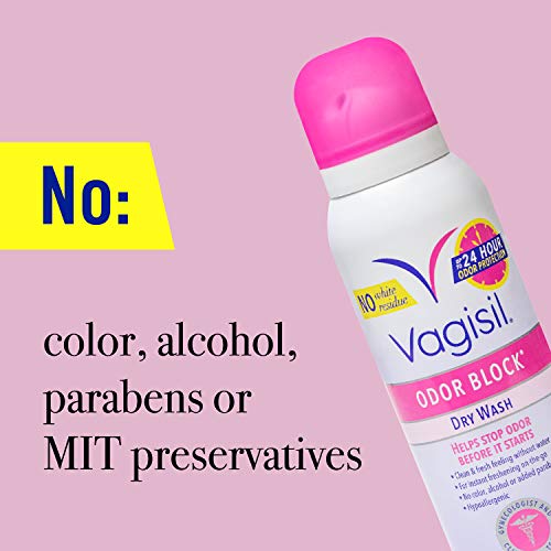 Vagisil Odor Block Multipack for Women, Daily Intimate wash, 20 Feminine Wipes, and Dry Wash Vagisil