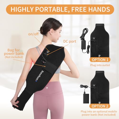 SUNNYOUNG Red Light Therapy Belt, Infrared Light Therapy Wrap Muscle Relaxing Belt with 120 LED Lights sunnyoung