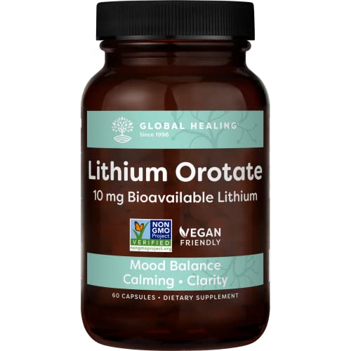 Global Healing Lithium Orotate Brain Health Supplement - Supports Mood