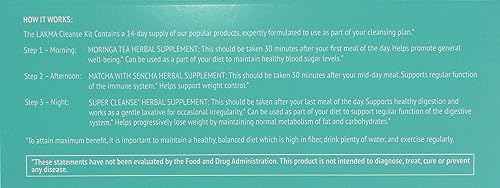 Lakma 14 Day Cleanse Kit Green Tea - 42 Tea Bags