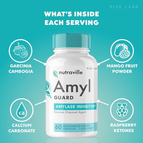 rize labs Nutraville Amyl Guard Dietary Supplement, Nutraville Amyl Guard Weight Loss Pills rize labs