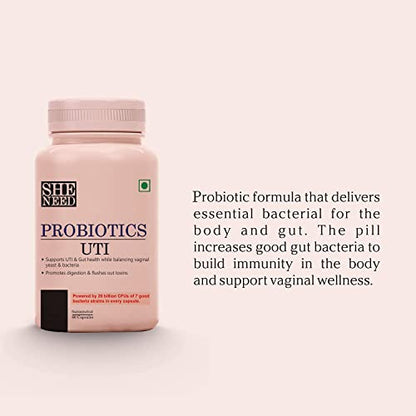 Vishopy, Track UTI PROBIOTICS Supplement for Men Women – 20 Billion CFUs with 7 Strains