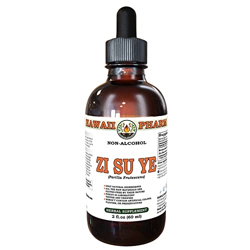 HawaiiPharm Zi Su Ye Alcohol-Free Liquid Extract, Zi Su Ye (Perilla Frutescens) Dried Leaf 