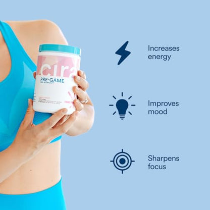 Cira Pre-Game Pre Workout Powder for Women - Preworkout Energy Supplement for Nitric