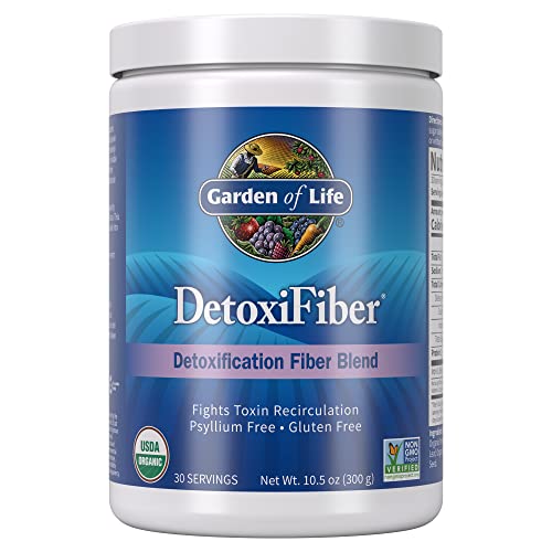 Garden of Life Organic Unflavored Fiber Powder Detox Blend with Chia, Alfalfa & Barley