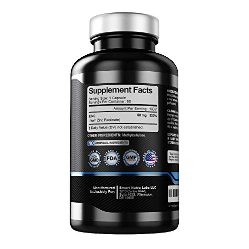 High Potency Zinc Picolinate 50MG- Vegan Zinc Supplement, Supports