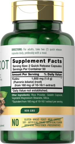 Carlyle Kudzu Root | 100 Extract Capsules | Non-GMO and Gluten Free Formula