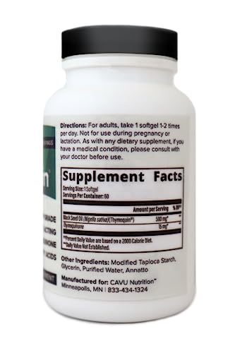 ThymoQuin Cold Pressed Black Seed Oil | Only Patented USP-Grade Clinically Researched ThymoQuin