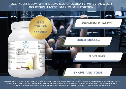 Complementary Supplements - BodyFuel Whey Protein Isolate & Concentrate Vanilla Flavour Complementary Supplements