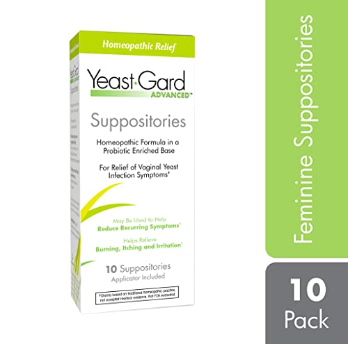YeastGard Advanced Homeopathic Yeast Infection Vaginal Suppositories - 10 count Box Yeast-Gard