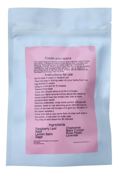 Menopause Yoni Steaming Herbs | 1 Month Supply | 100% Organic Herbal Blending Her Pink Pearl