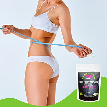 Healthy Diversions Tight Tummy Detox Tea, Extra Strength Results Within a Week Reduce