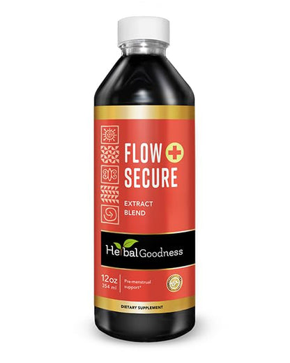 Flow Secure 12oz - Premium Menstrual Cycle Support Buddy, Enriched with Womens Vitamins